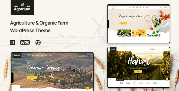 Agrarium Agriculture Organic Farm WordPress Theme Free Download