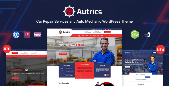 Autrics Car Services and Auto Mechanic WordPress Theme Free Download