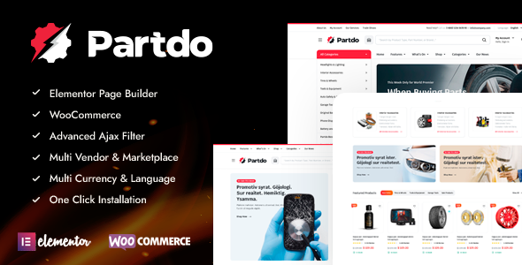 Partdo Auto Parts and Tools Shop WooCommerce Theme Free Download